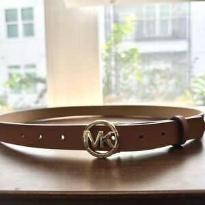 Michael Kors Brown Leather Belt